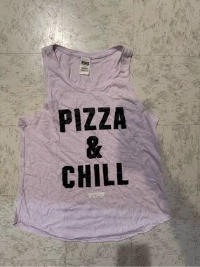PINK Victoria's Secret Light Lavender Scoop Neck Tee